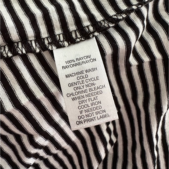 LOFT black and white striped tank with ruffles - Picture 4 of 4